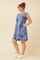 Bottega Linen Shift Dress