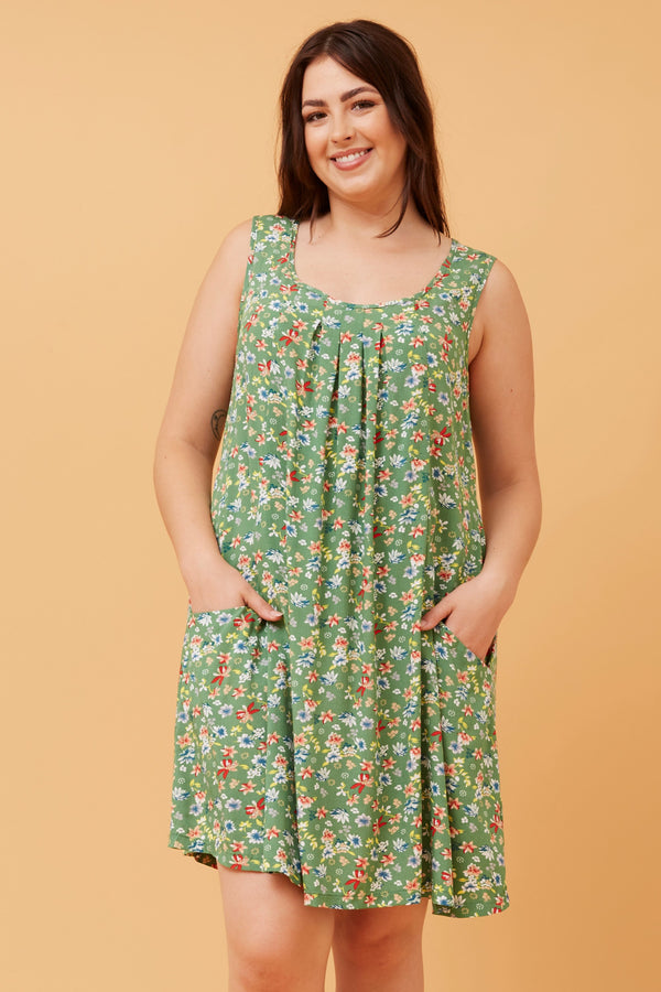 Caroline Morgan Floral Shift Dress