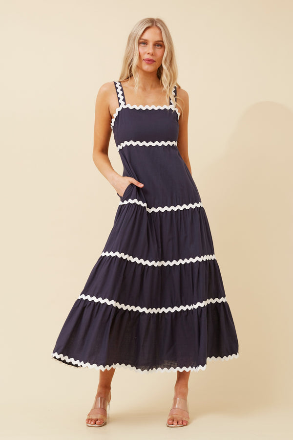 Caroline Morgan Ric Rac Tiered Dress