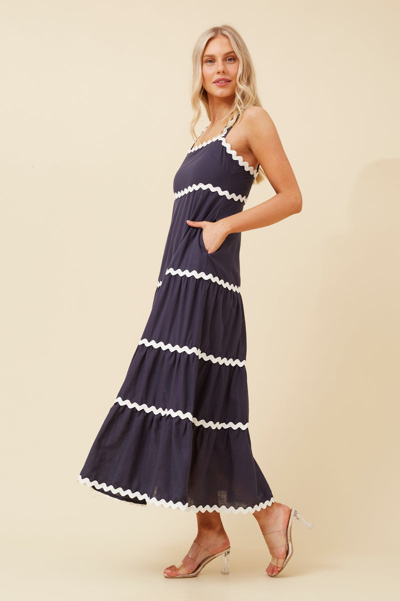 Caroline Morgan Ric Rac Tiered Dress