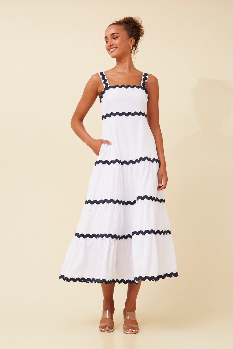 Caroline Morgan Ric Rac Tiered Dress