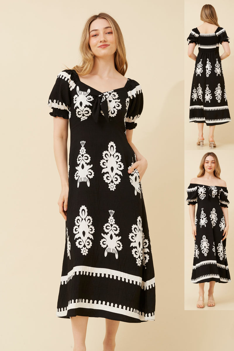 Caroline Morgan BoHo Midi Dress