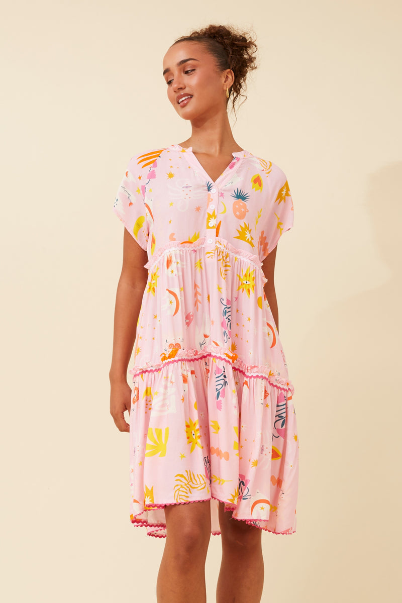 Caroline Morgan Tiered Dress