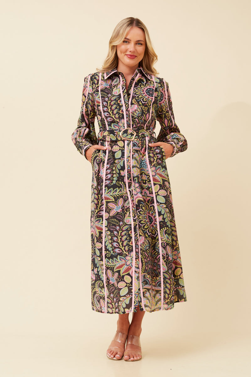 Caroline Morgan Printed Maxi Dress