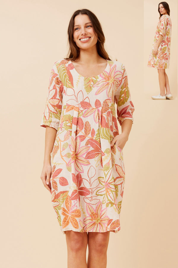 Bottega Floral Print Dress