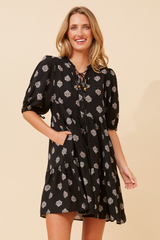 Caroline Morgan Ruffle Hem Dress