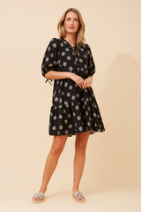 Caroline Morgan Ruffle Hem Dress
