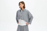 Tirelli Wide Crop Gingham Overshirt