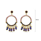 Jantan Glass beads dropped on crystal top pierced