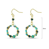 Jantan Glass beads on Hoop Earrings