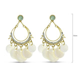 Jantan shell disc drops earrings