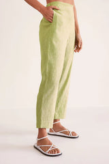 See Saw 100% Linen 7/8 Flat Front Pant