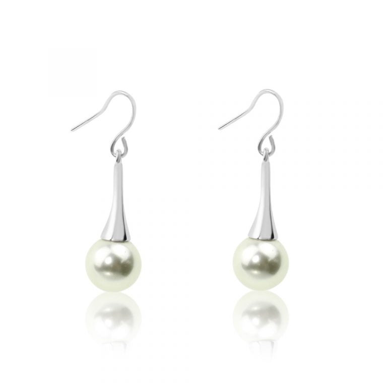 Jantan Glass Pearl Drop Earring