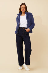 Caroline Morgan Zip Fluffy Jacket
