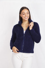 Caroline Morgan Zip Fluffy Jacket