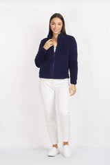 Caroline Morgan Zip Fluffy Jacket