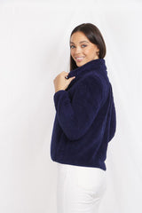 Caroline Morgan Zip Fluffy Jacket