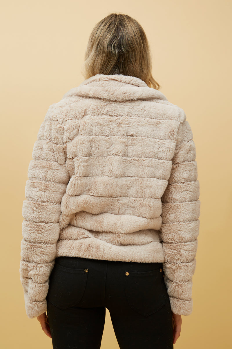 Caroline Morgan Faux Fur Jacket