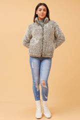 Caroline Morgan Faux Fur Teddy Jacket