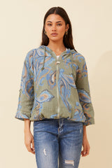 Bottega Paisley Printed Hoodie