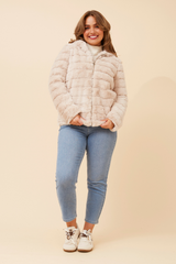 Caroline Morgan Faux Fur Jacket