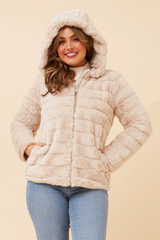 Caroline Morgan Faux Fur Jacket