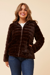 Caroline Morgan Faux Fur Jacket