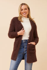 Caroline Morgan Eyelash Knit Cardigan