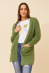 Caroline Morgan Eyelash Knit Cardigan