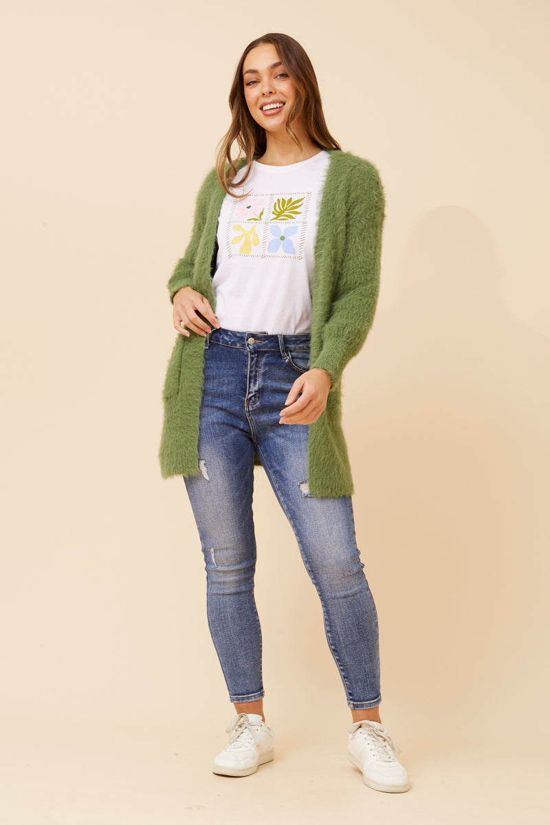 Caroline Morgan Eyelash Knit Cardigan – MODA In Fashion