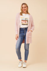 Caroline Morgan Eyelash Knit Cardigan