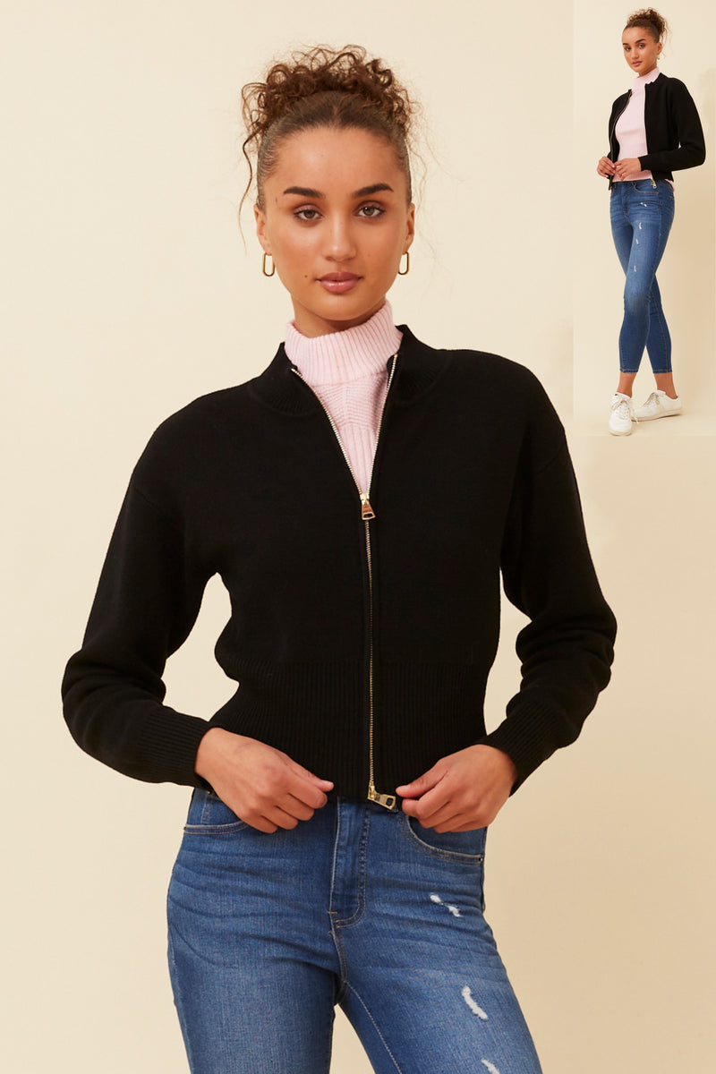 Caroline Morgan Wool Blend Cardigan