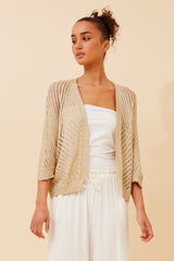 Bottega Crochet Lurex Cardigan