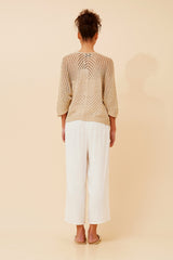 Bottega Crochet Lurex Cardigan