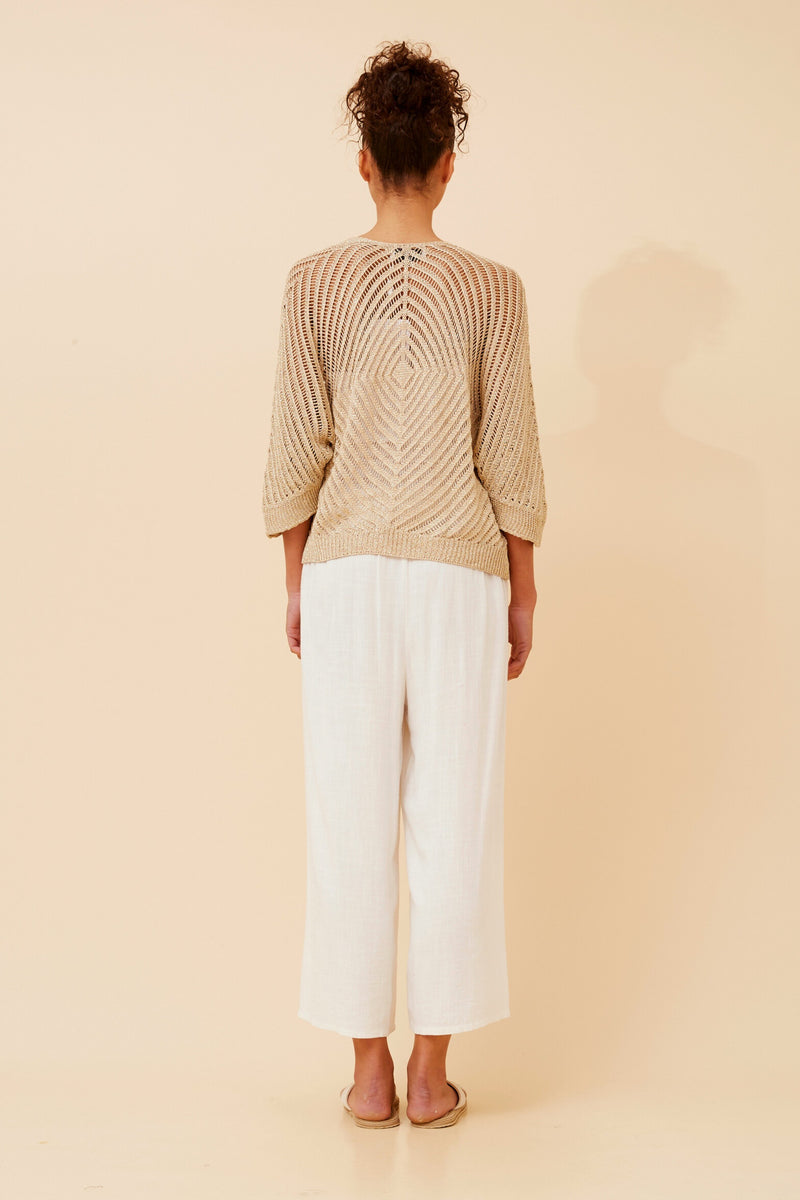 Bottega Crochet Lurex Cardigan