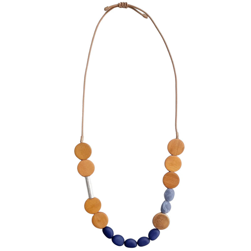 ZODA Lyssa Wooden Disc Necklace