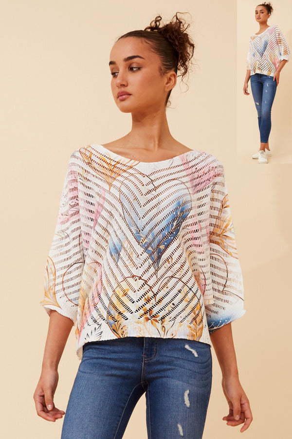 Bottega Heart Print Top