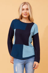 Caroline Morgan Colour Block Jumper