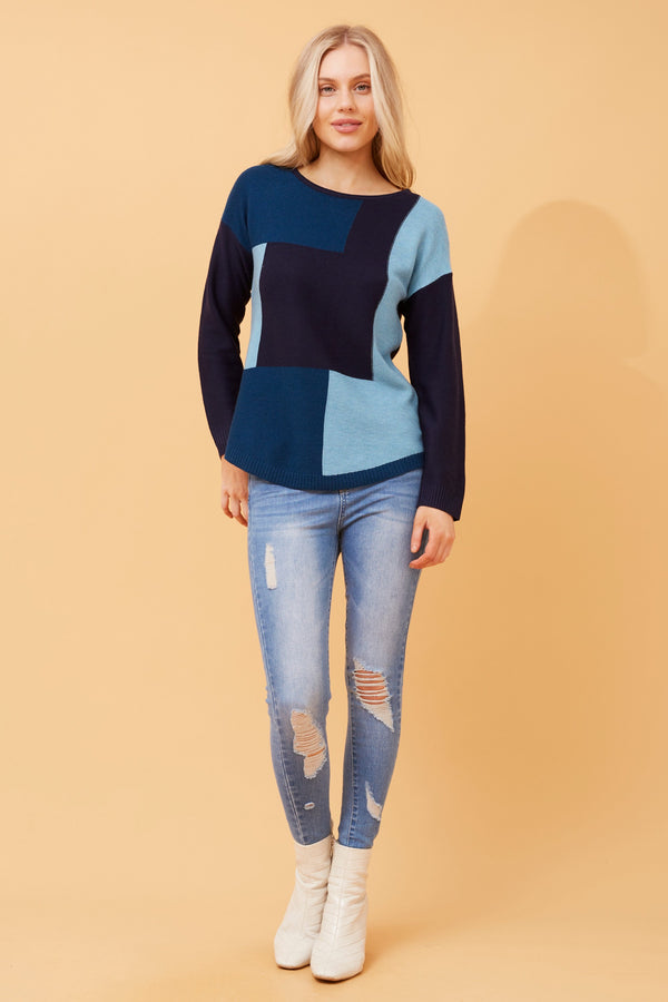 Caroline Morgan Colour Block Jumper