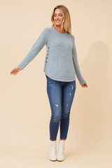Caroline Morgan Button Detail Jumper