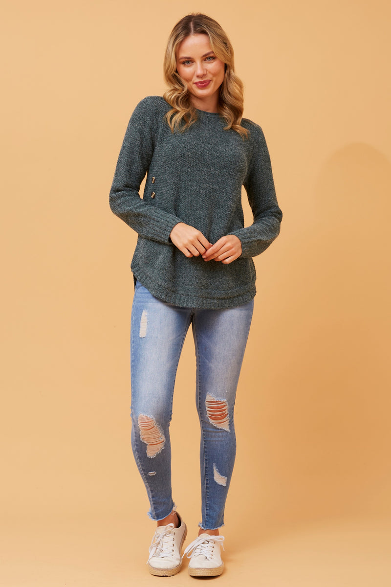 Caroline Morgan Button Detail Jumper