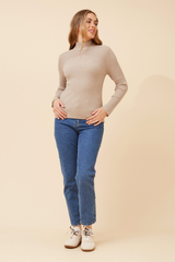 Caroline Morgan Polo Neck Ribbed Skivvy
