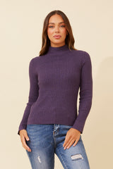 Caroline Morgan Polo Neck Ribbed Skivvy