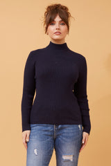 Caroline Morgan Polo Neck Ribbed Skivvy