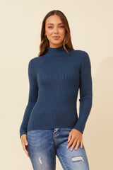 Caroline Morgan Polo Neck Ribbed Skivvy
