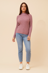 Caroline Morgan Polo Neck Ribbed Skivvy