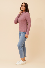 Caroline Morgan Polo Neck Ribbed Skivvy