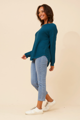 Caroline Morgan Curved Hem Pullover