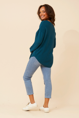 Caroline Morgan Curved Hem Pullover