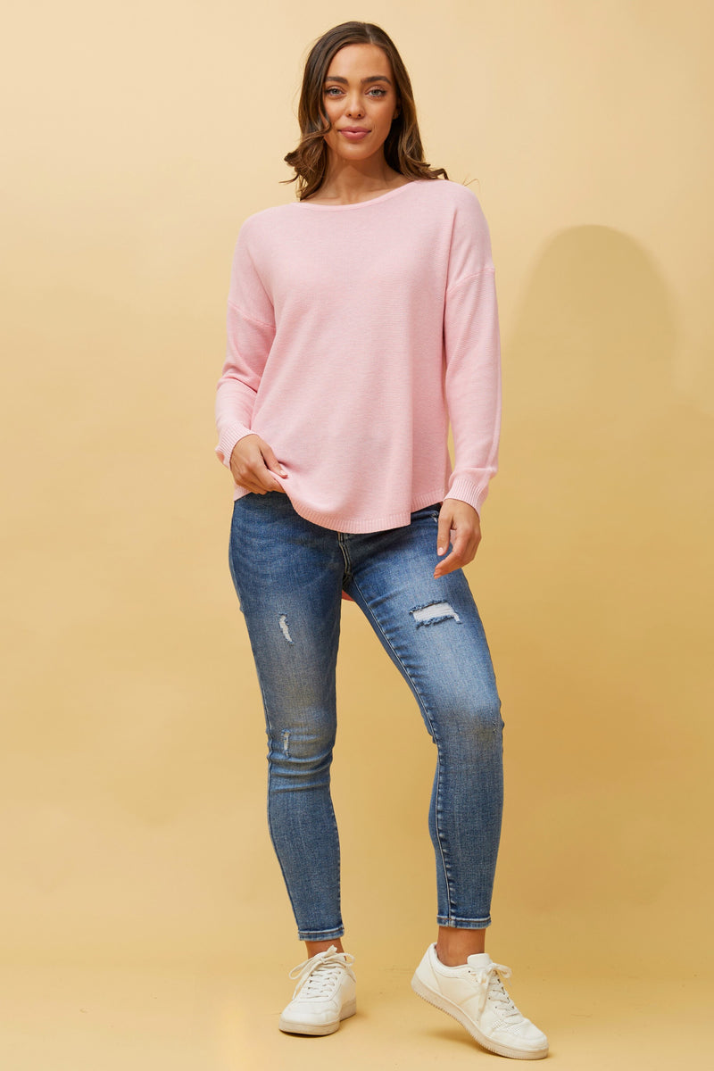 Caroline Morgan Curved Hem Pullover